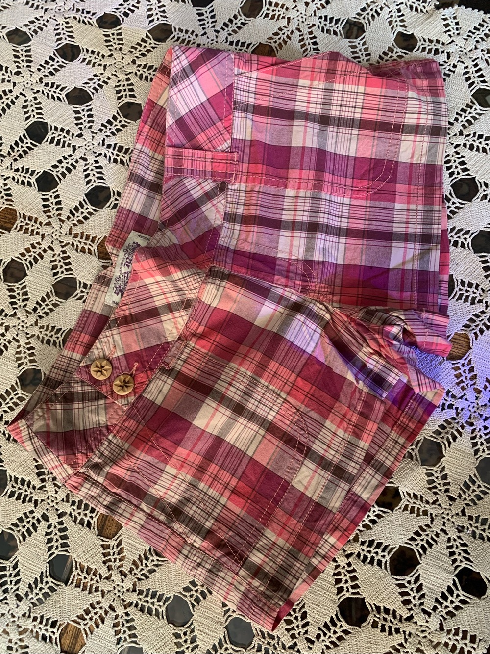 American Rag Pink Plaid Women's Athletic Shorts